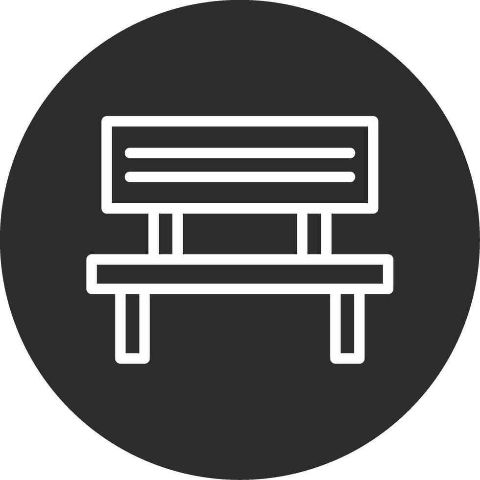 Bench Inverted Icon vector