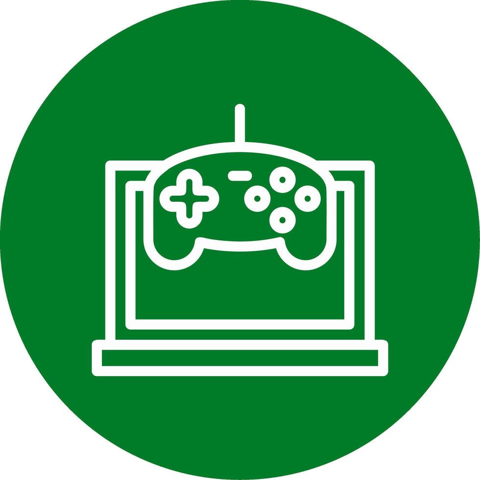 Game Controller Outline Circle Icon vector