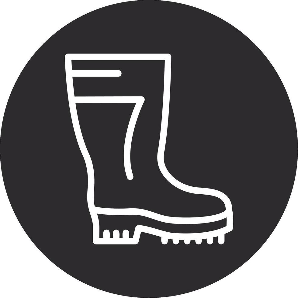 la seguridad bota invertido icono vector