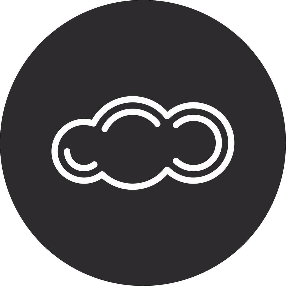 nube invertido icono vector