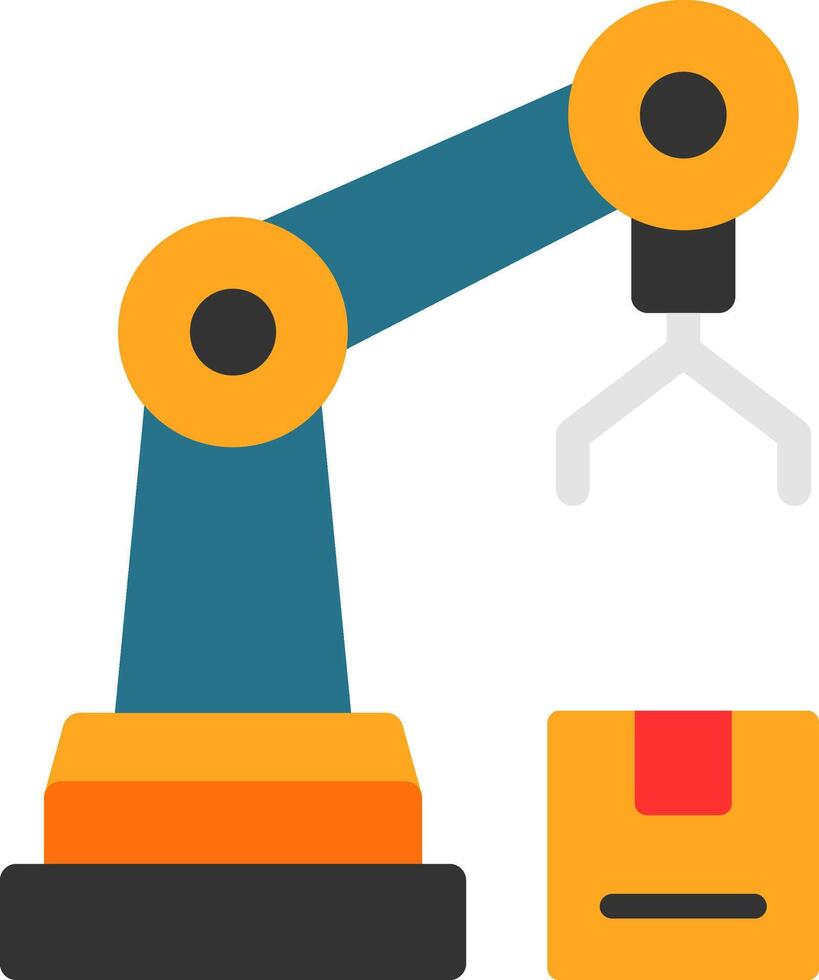 Robot Assembly Flat Icon vector