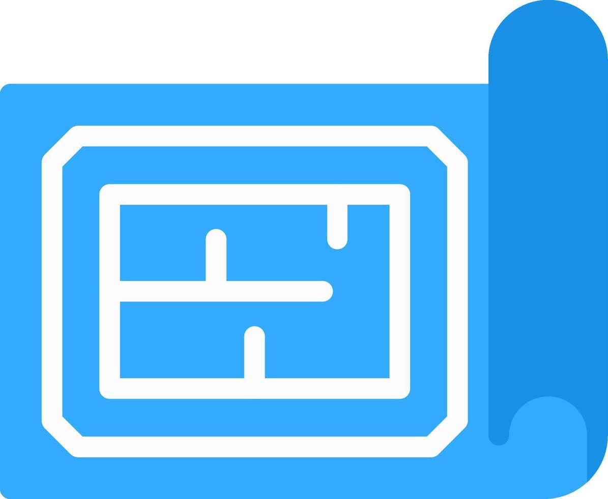 Blueprint Flat Icon vector