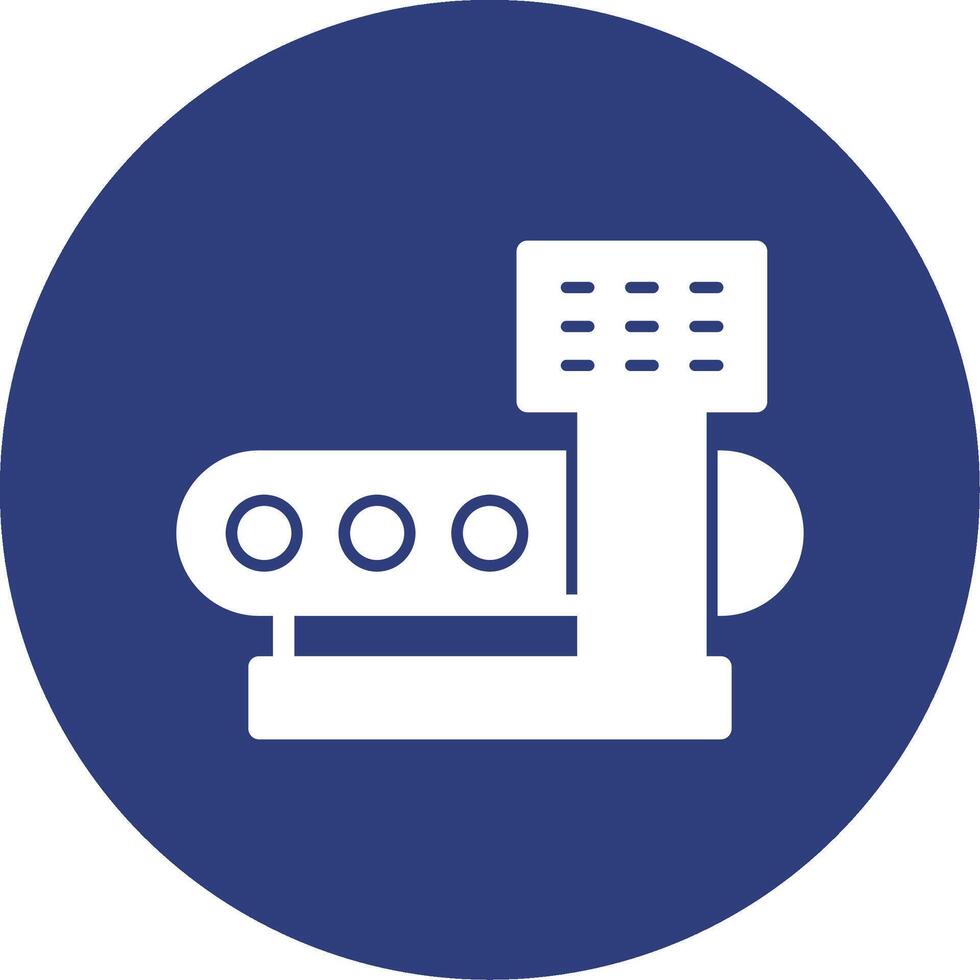 Machine Settings Glyph Circle Icon vector