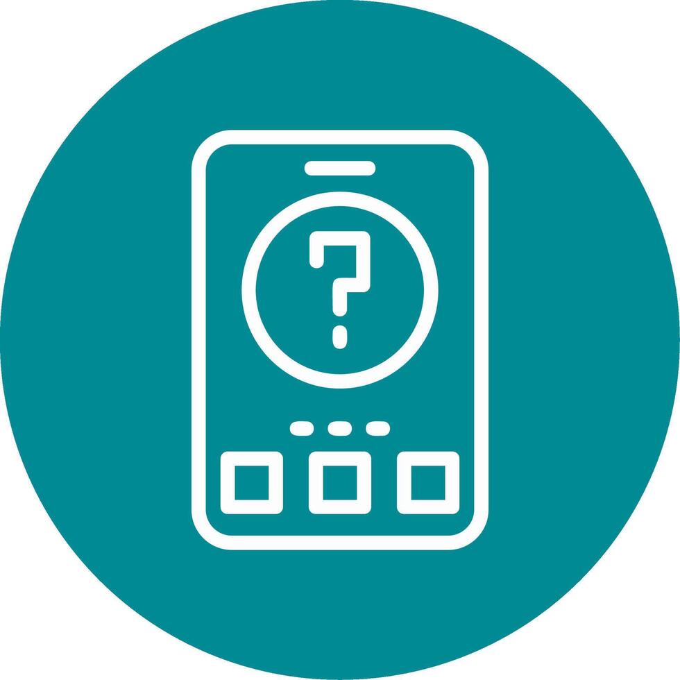 Question Mark Outline Circle Icon vector