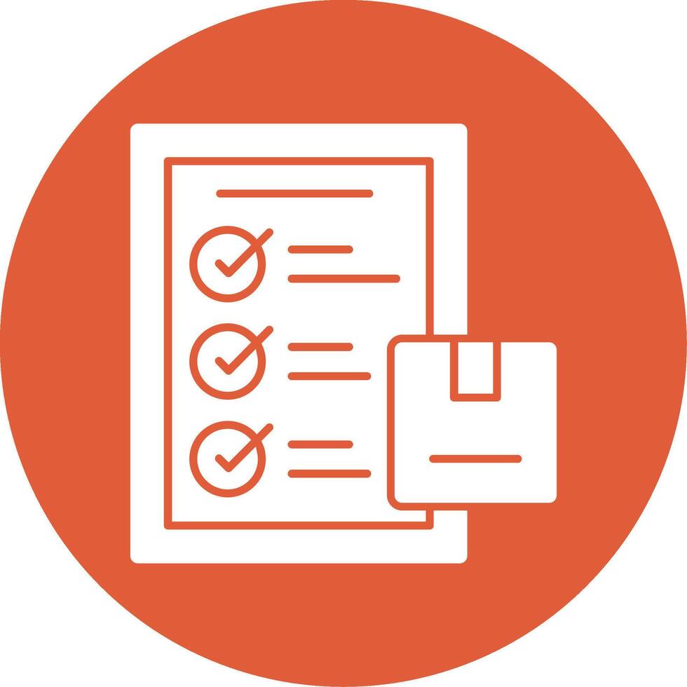 Inspection Glyph Circle Icon vector
