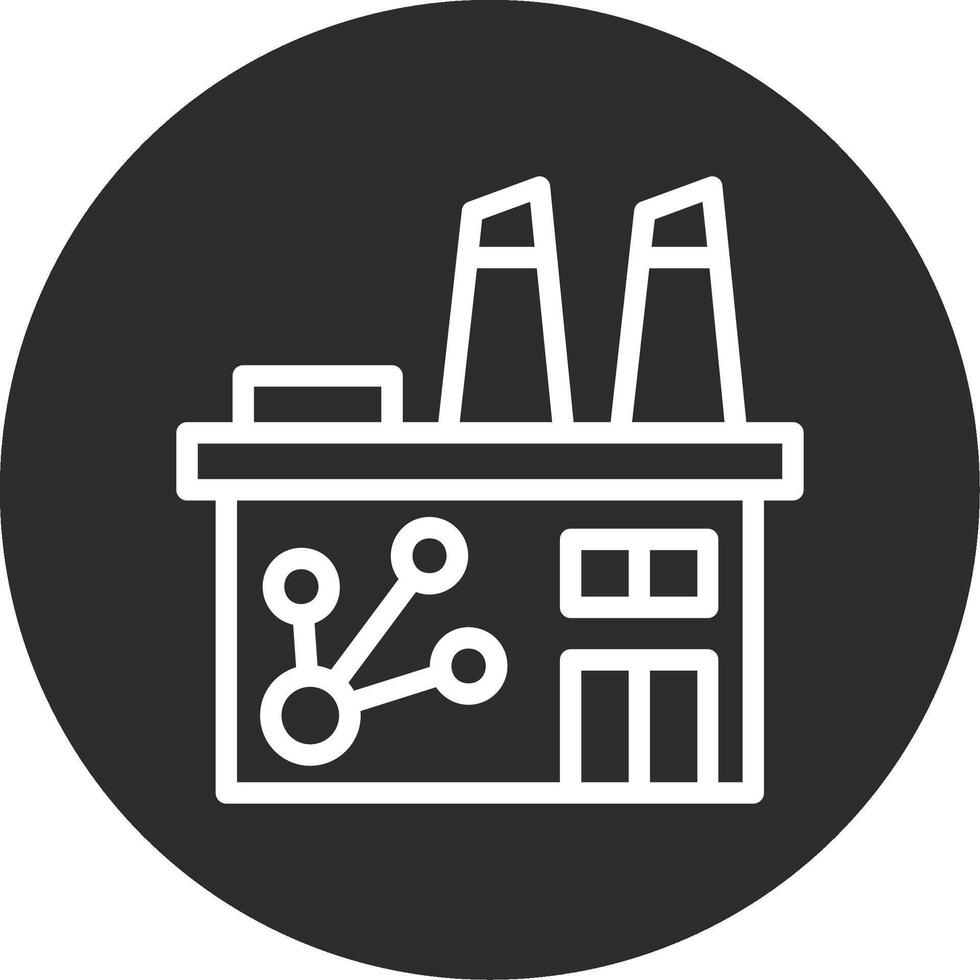 Industry Networking Inverted Icon vector