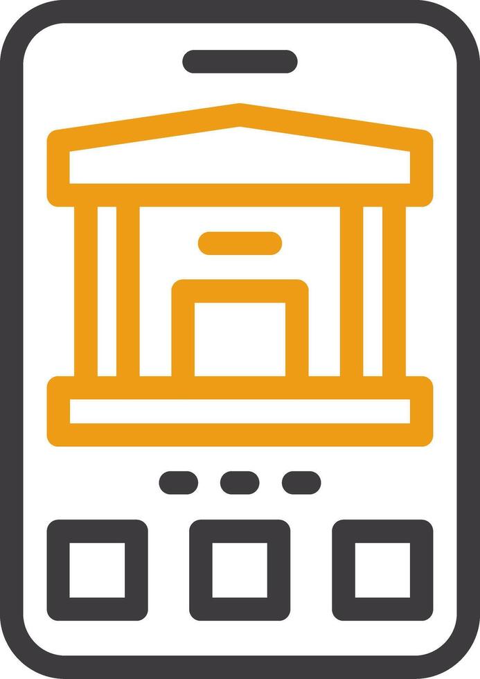Bank Two Color Icon vector