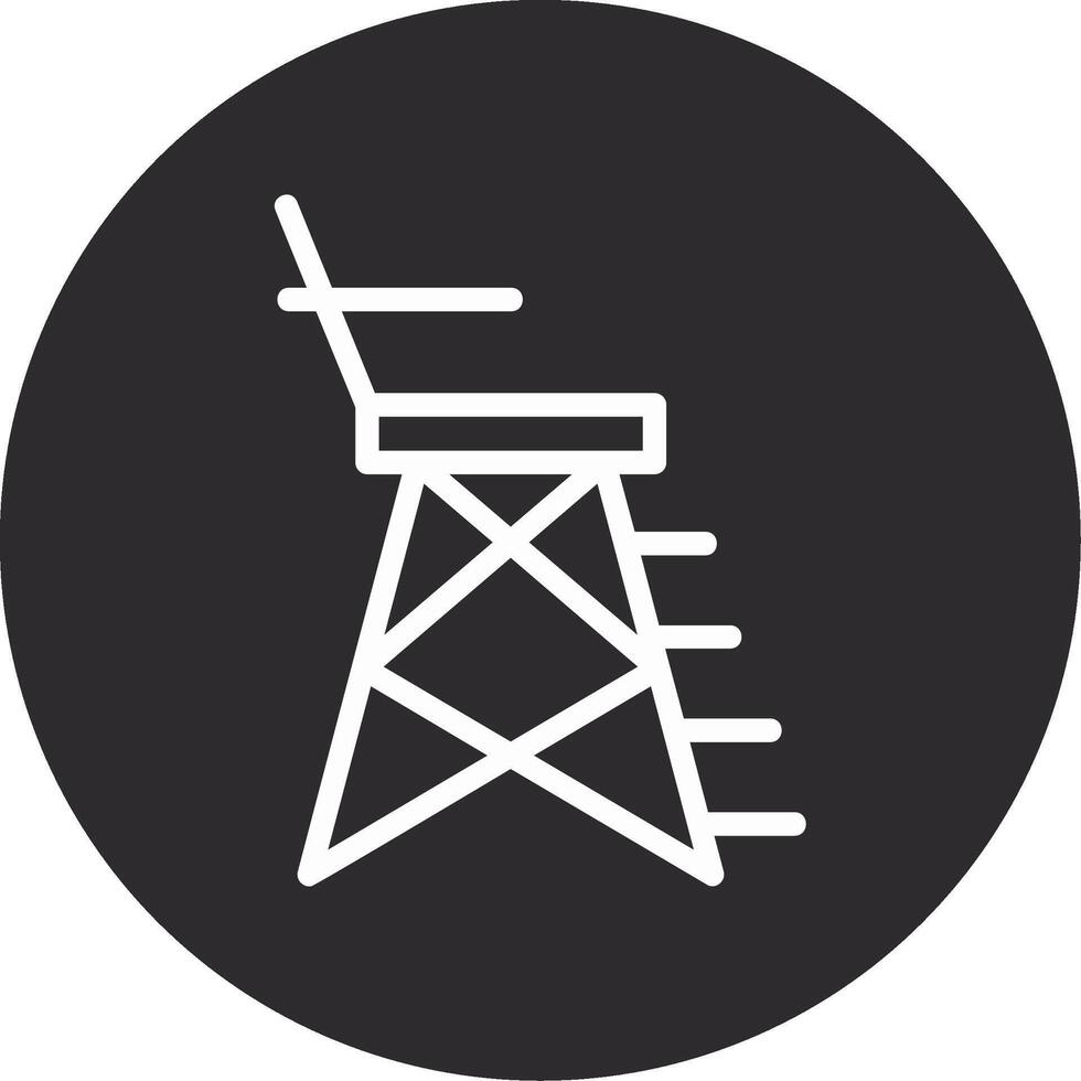 Lifeguard Chair Inverted Icon vector