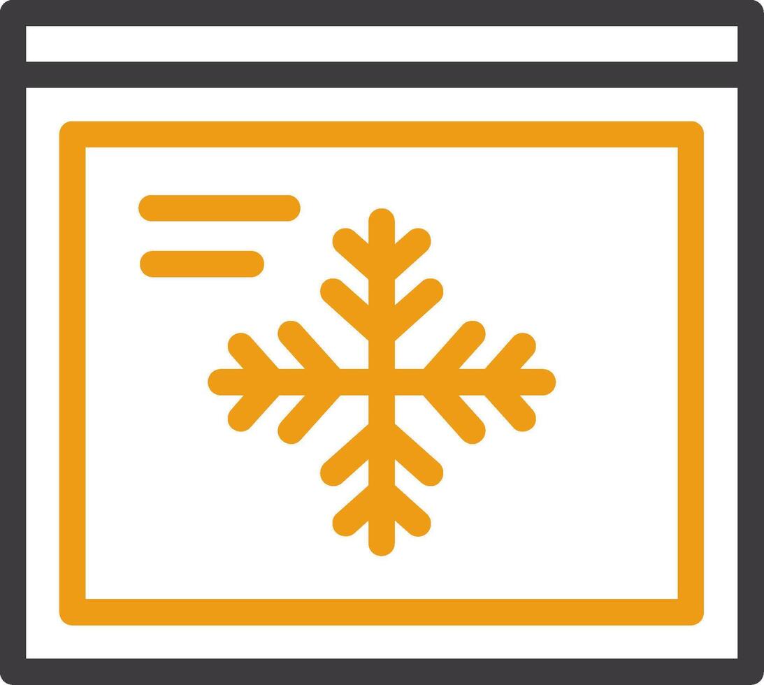 Snowflake Two Color Icon vector