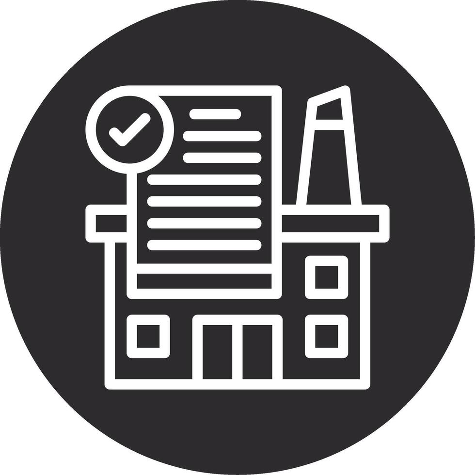 Industry Compliance Inverted Icon vector