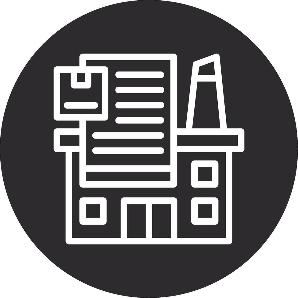 Industry Report Inverted Icon vector