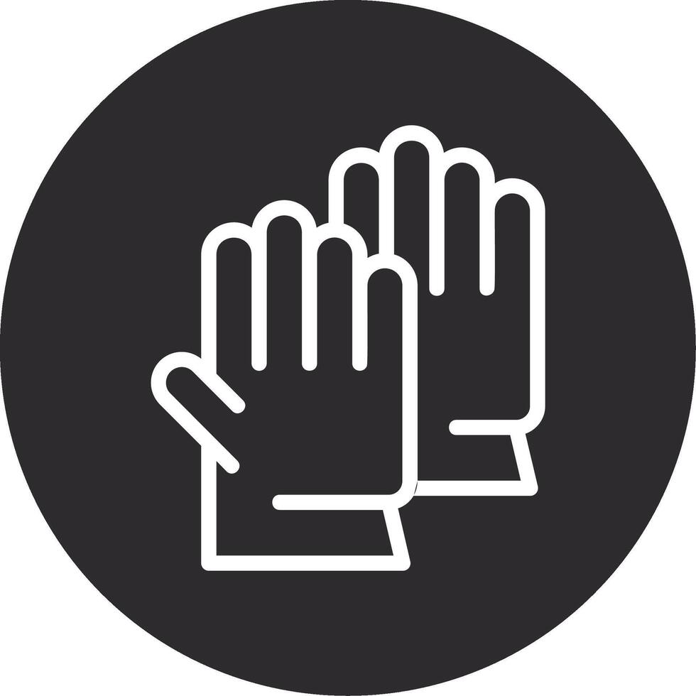 la seguridad guantes invertido icono vector