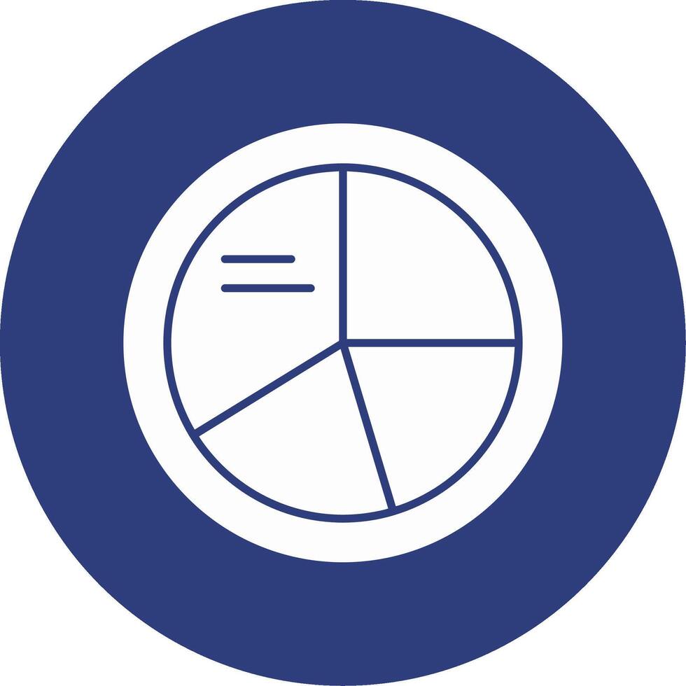 Pie Chart Glyph Circle Icon vector