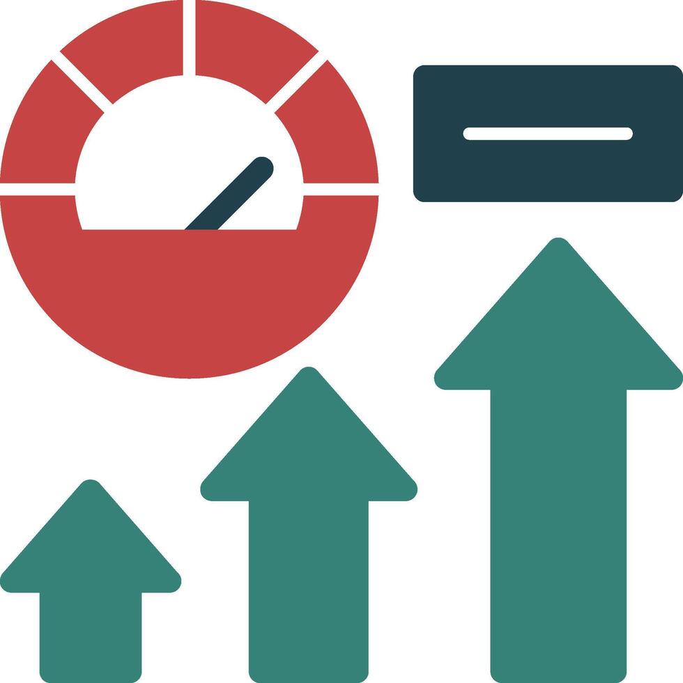Rev Up Reach Glyph Multi Color Icon vector