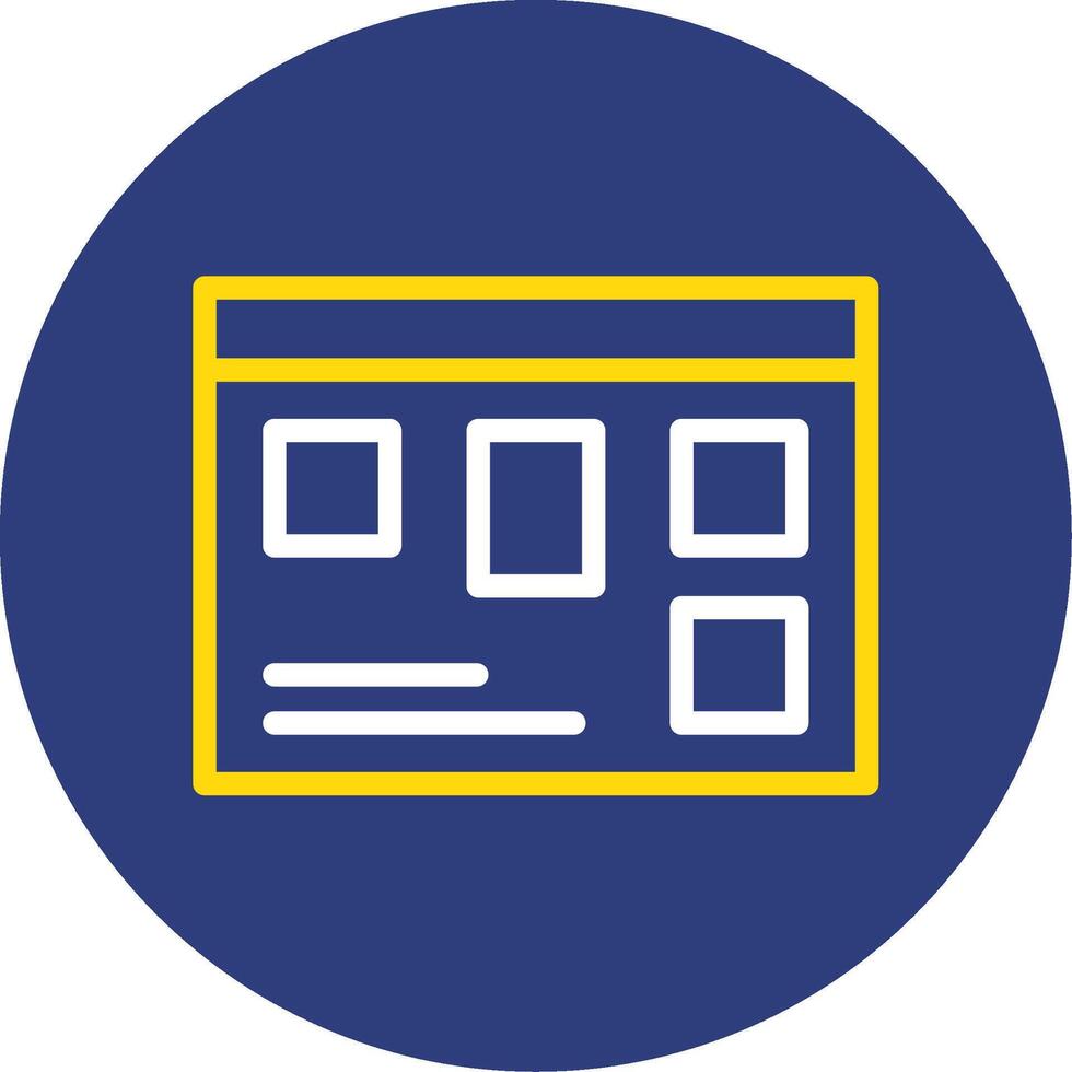 Scrum Board Dual Line Circle Icon vector