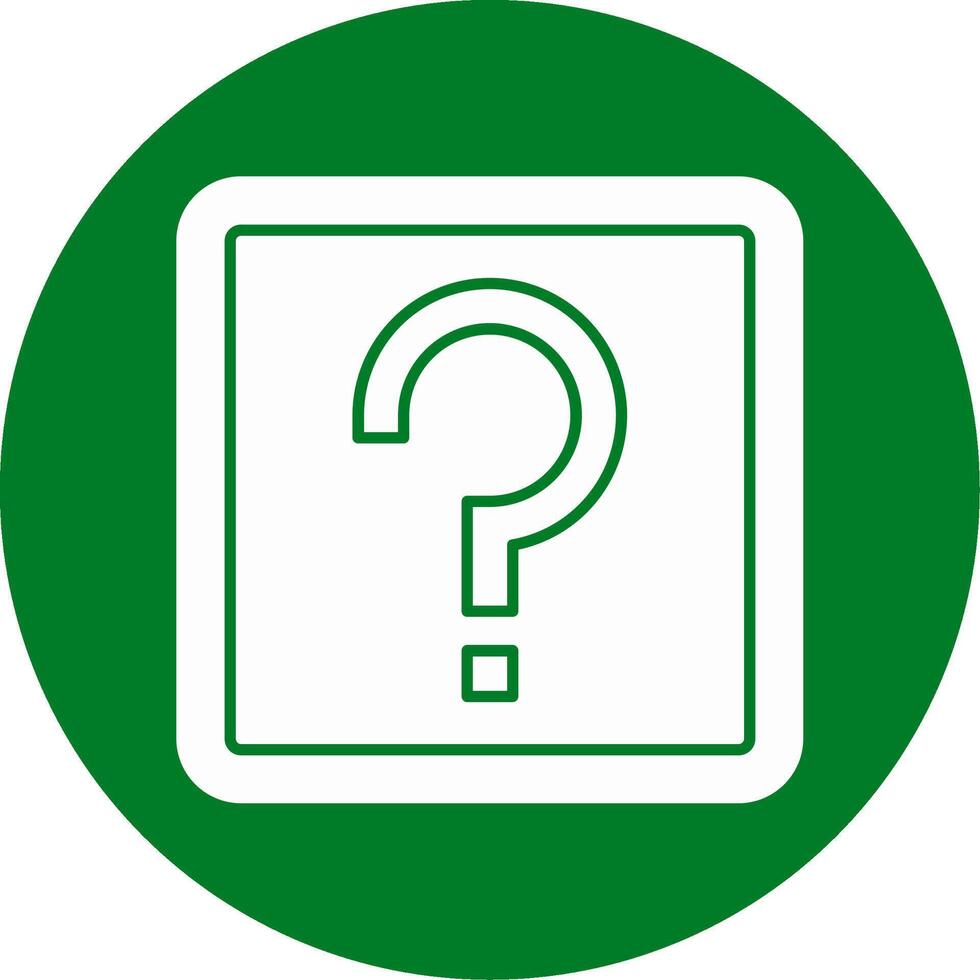 Question Mark Glyph Circle Icon vector