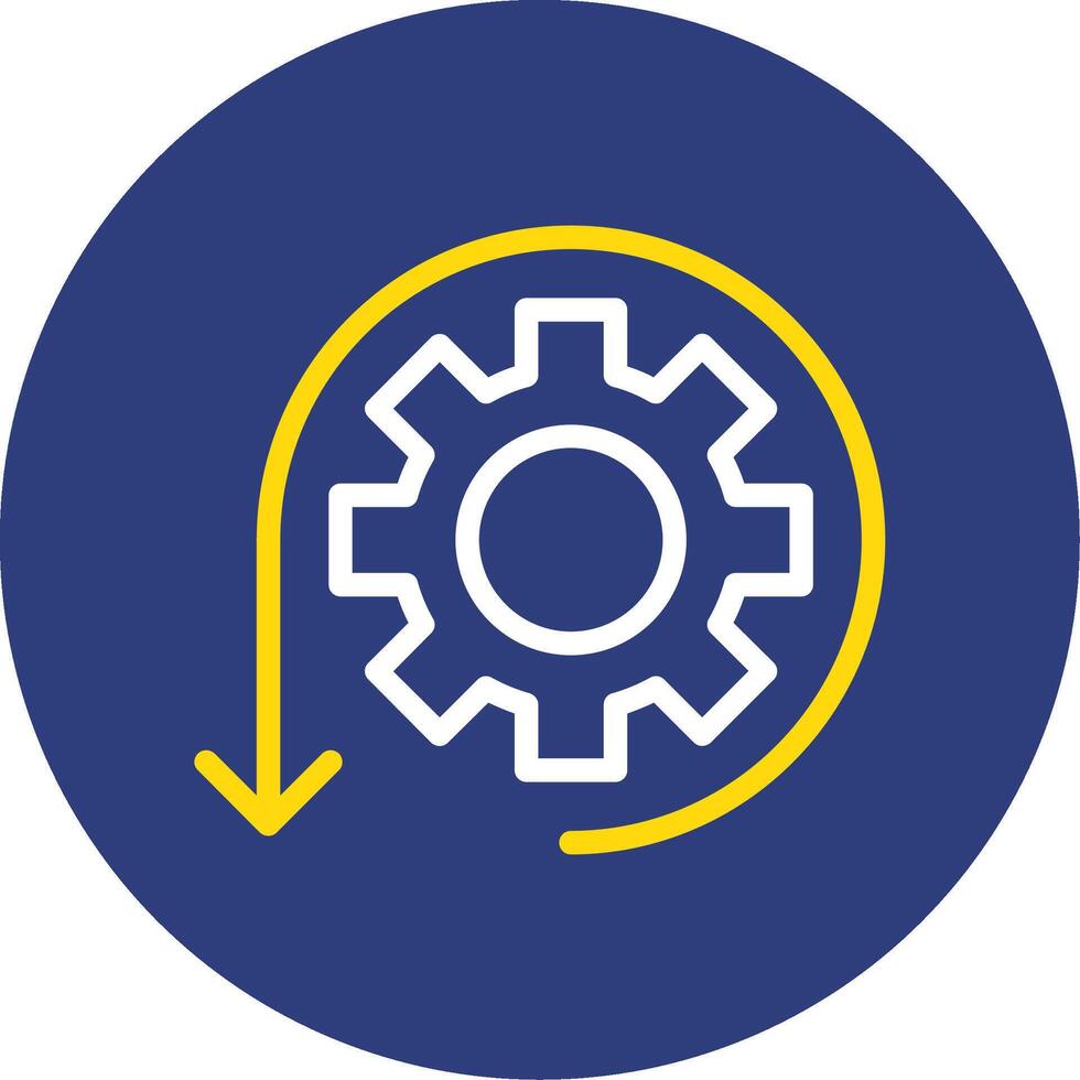 Agile Dual Line Circle Icon vector