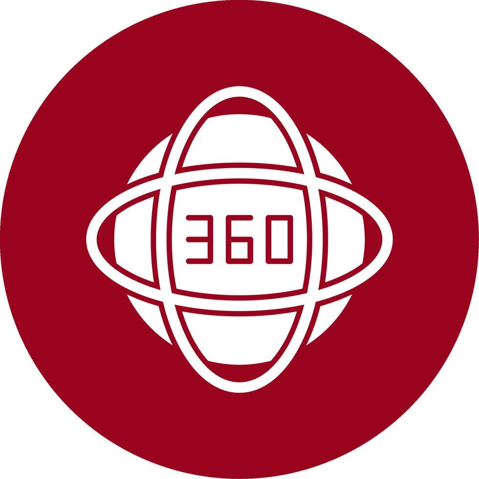Impact 360 Glyph Circle Icon vector