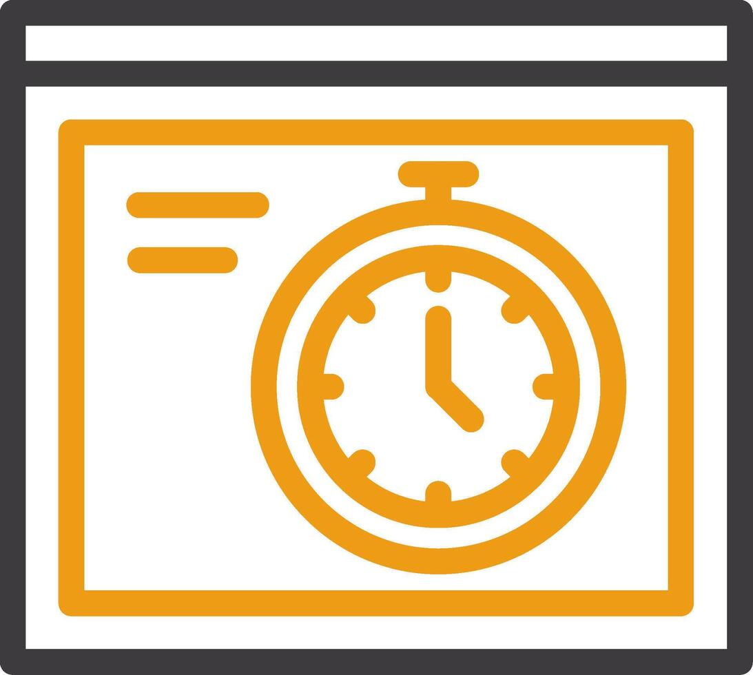 Stopwatch Two Color Icon vector