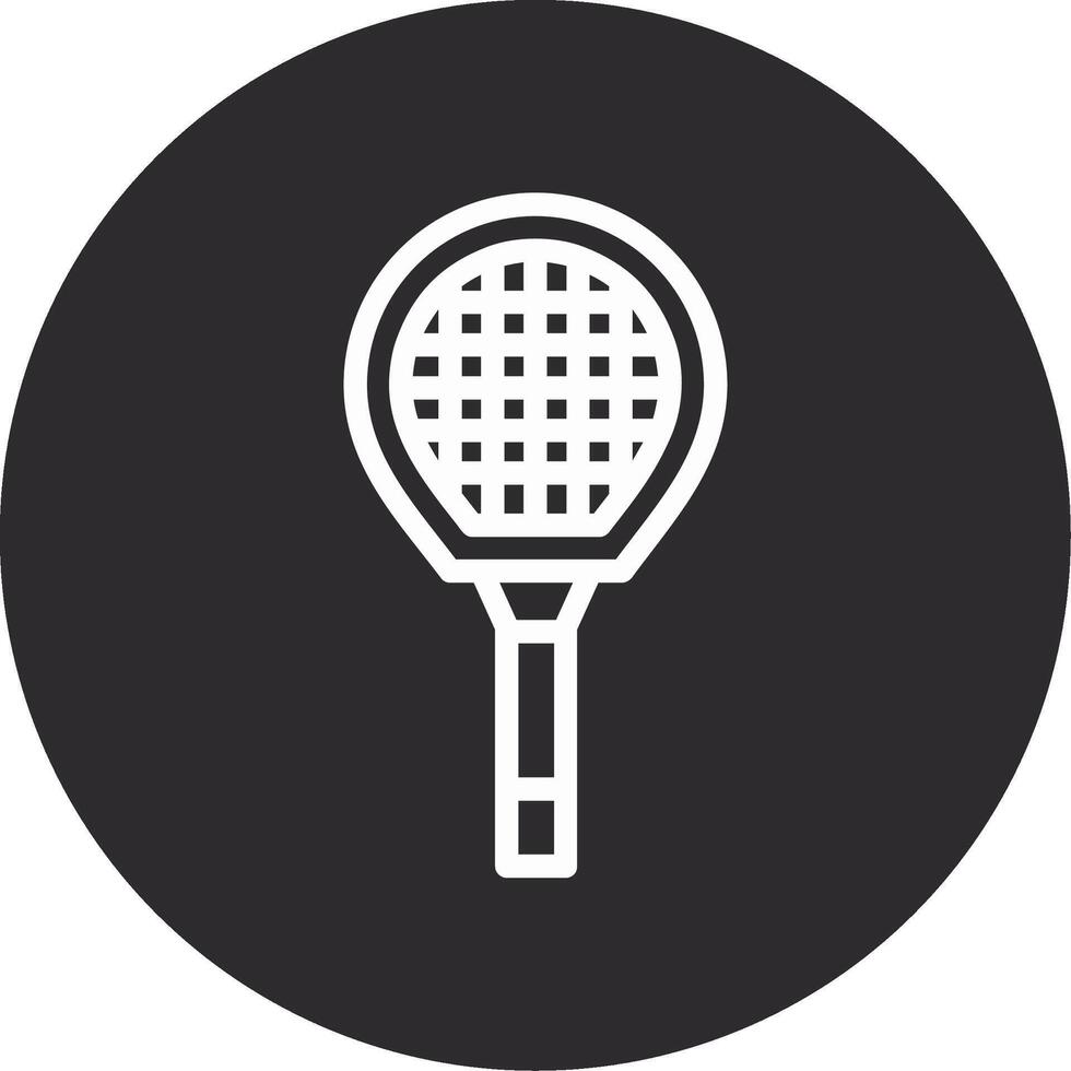 Badminton Racket Inverted Icon vector