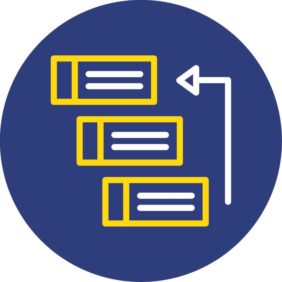 Backlog Dual Line Circle Icon vector
