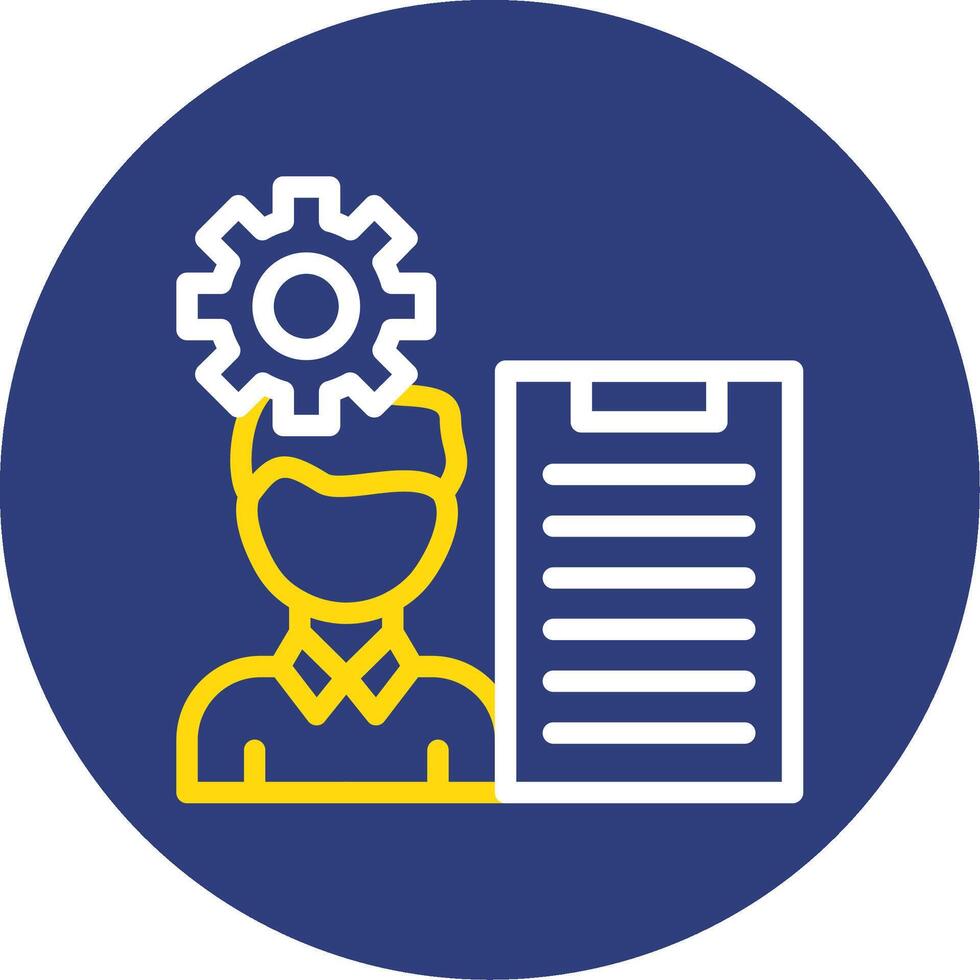 Project Manager Dual Line Circle Icon vector