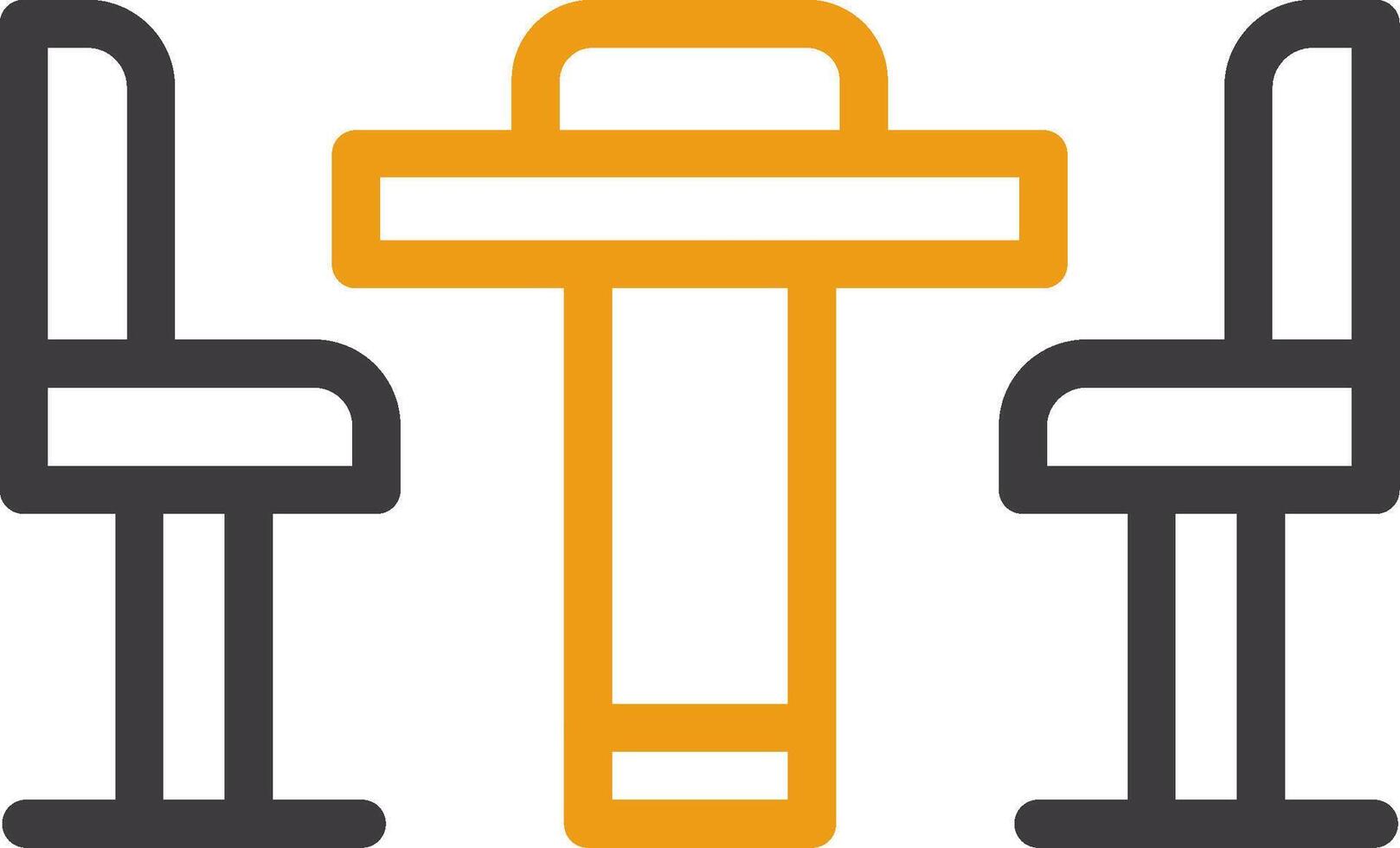 Conference Table Two Color Icon vector