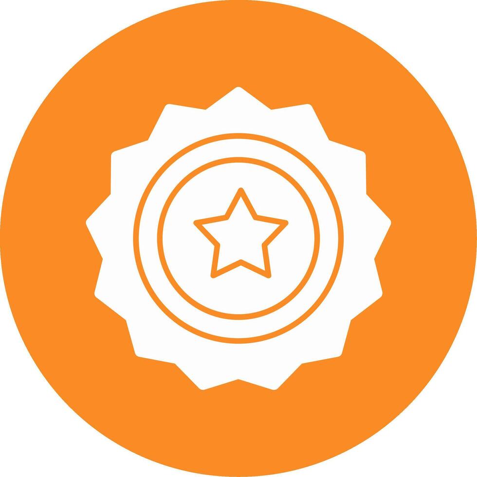 Sheriff Badge Glyph Circle Icon vector