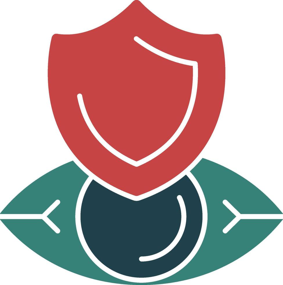 Vision Vanguard Glyph Multi Color Icon vector