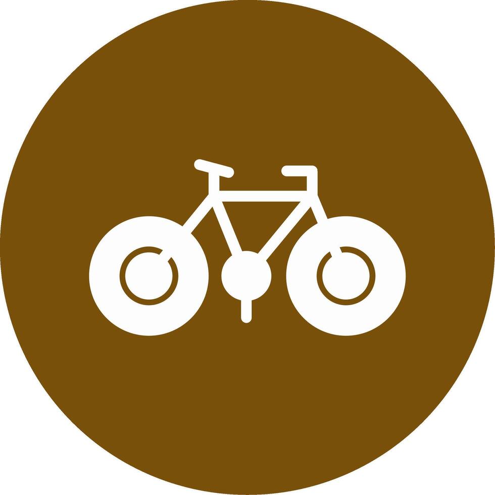 Bicycle Glyph Circle Icon vector