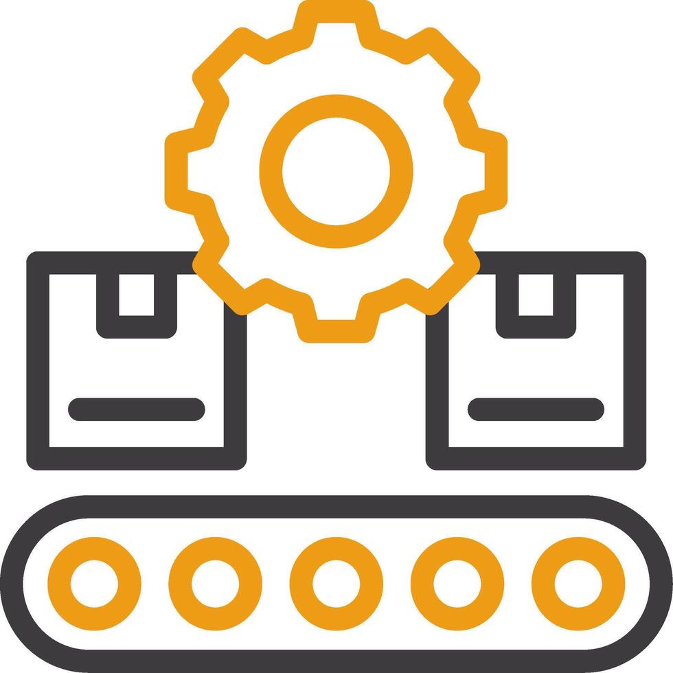 Conveyor System Two Color Icon vector