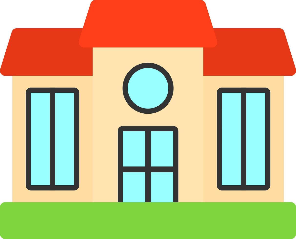 Mansion Flat Icon vector