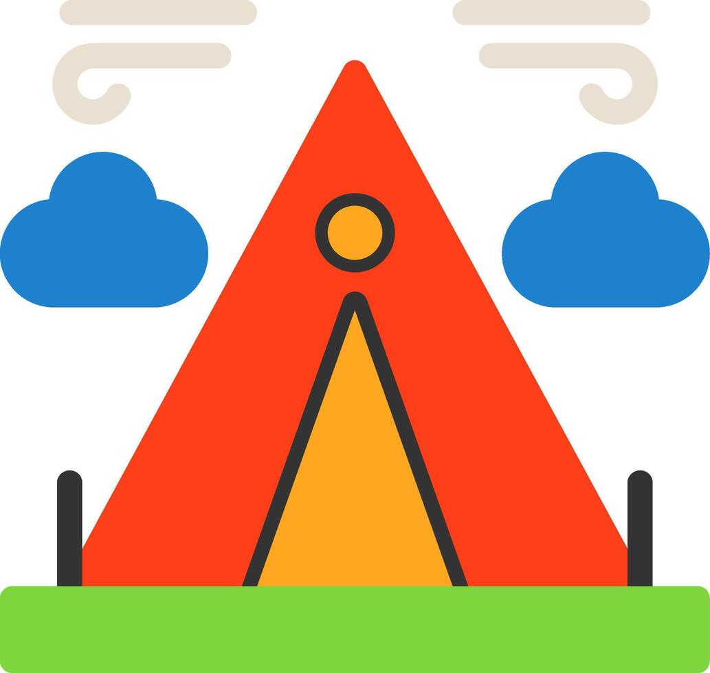 Tent Flat Icon vector