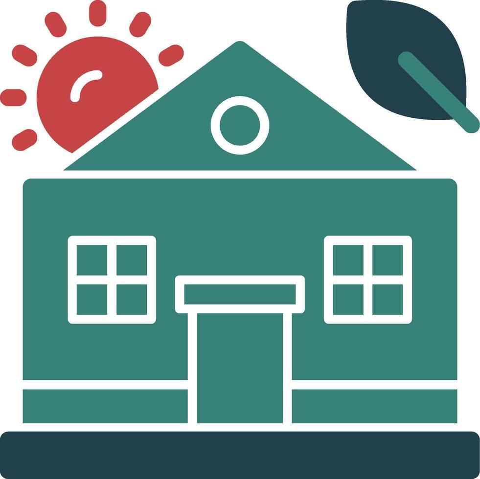 Greenhouse Glyph Multi Color Icon vector
