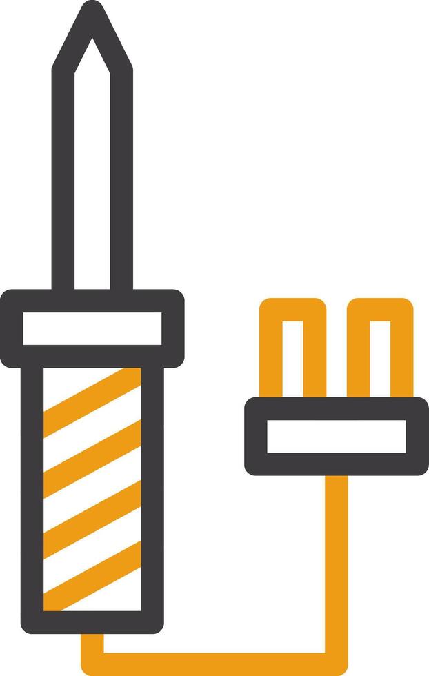 Soldering Iron Two Color Icon vector