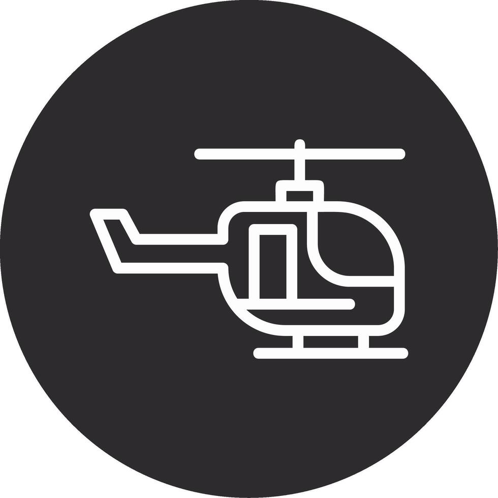 helicóptero invertido icono vector