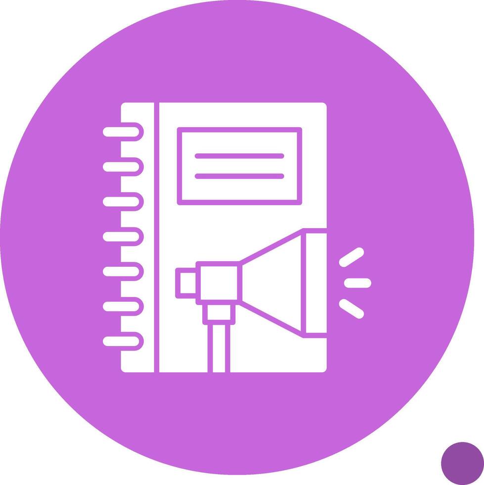 Employee Handbook Glyph Shadow Icon vector