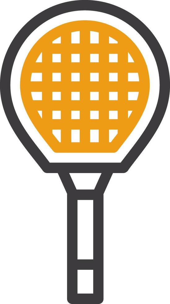 bádminton raqueta dos color icono vector