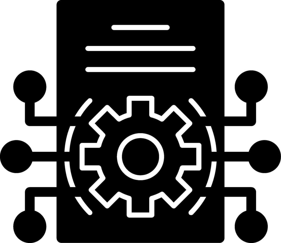 Integration Glyph Icon vector