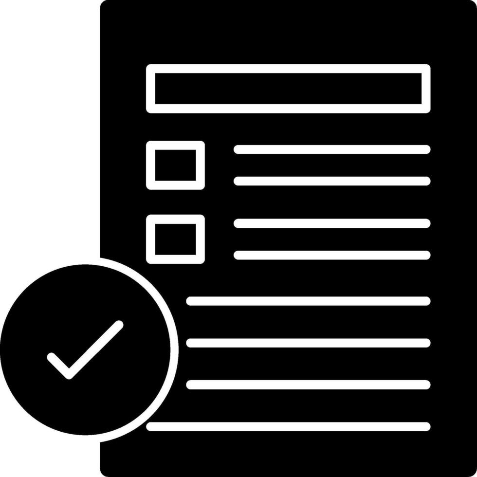 Test Glyph Icon vector