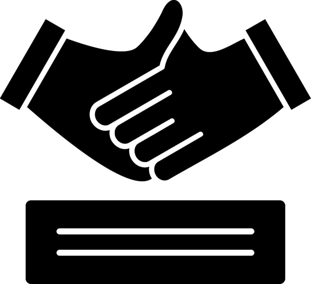 Handshake Glyph Icon vector