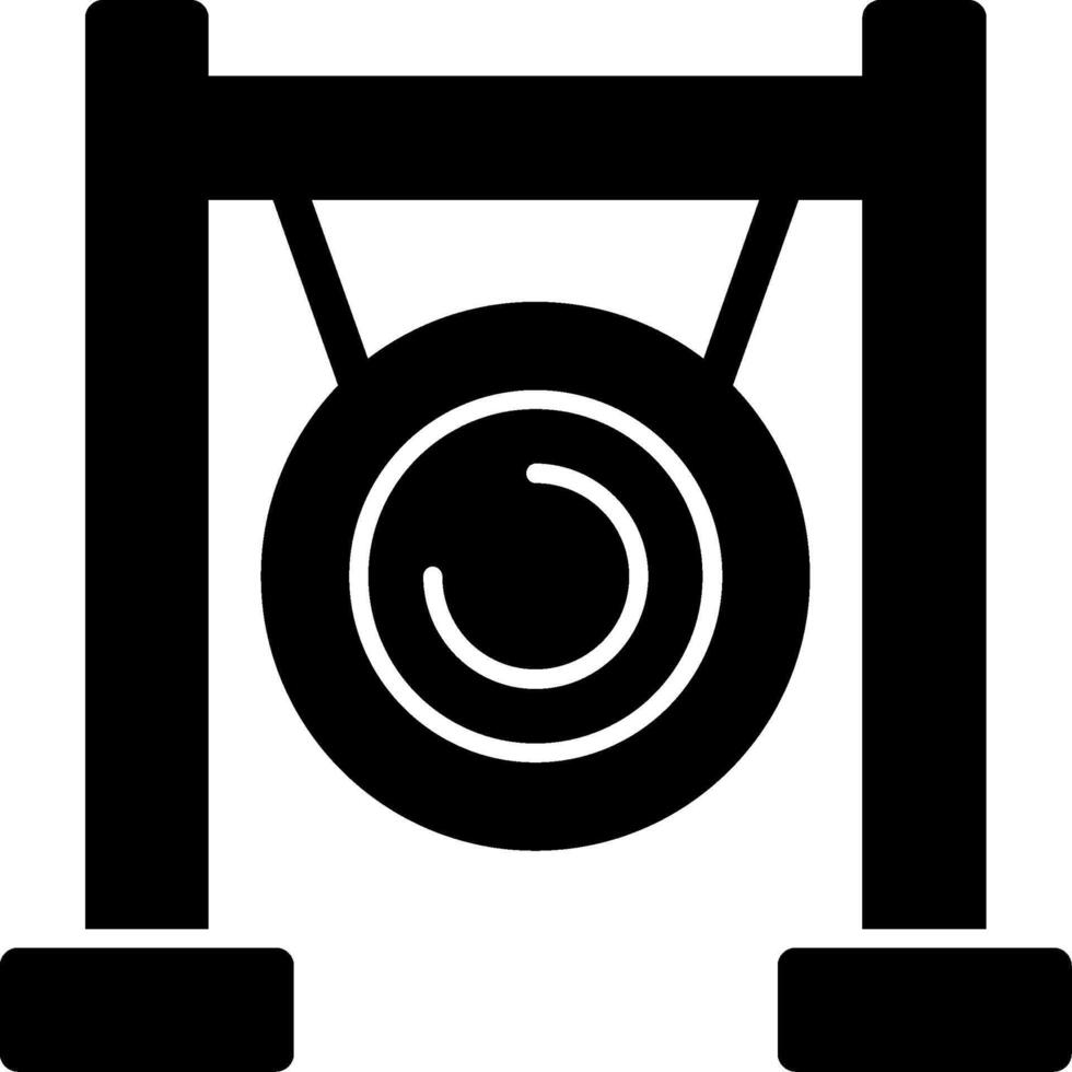 Gong Glyph Icon vector