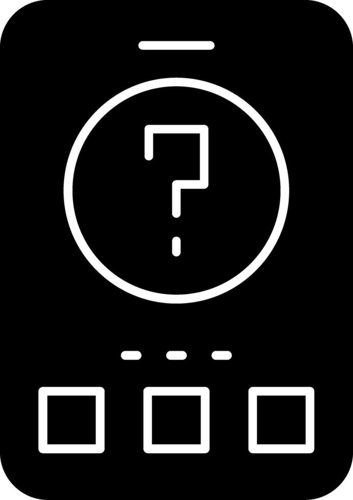 Question Mark Glyph Icon vector