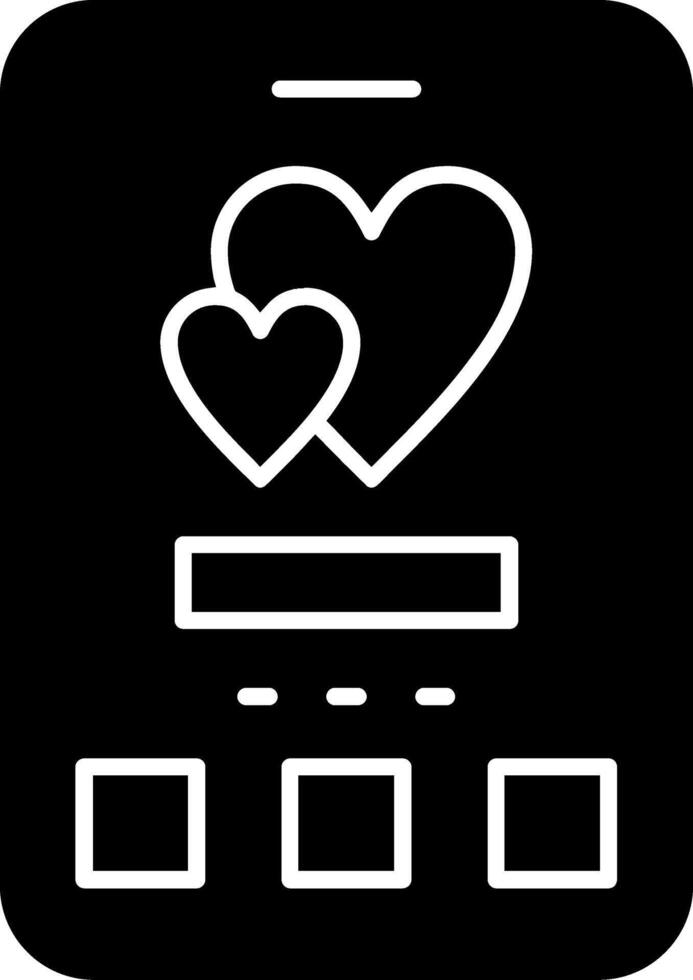 Heart Glyph Icon vector