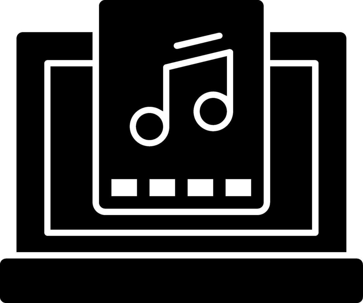 Music Glyph Icon vector