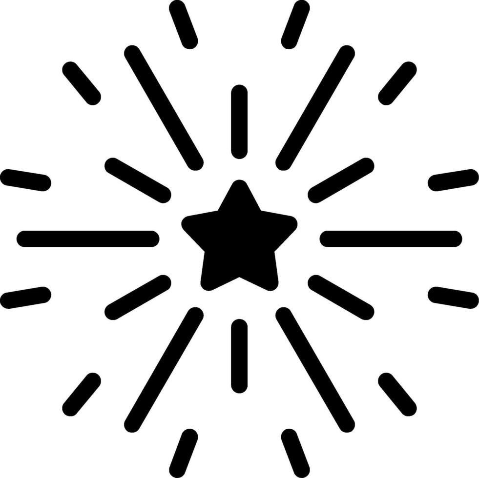 Firework Glyph Icon vector