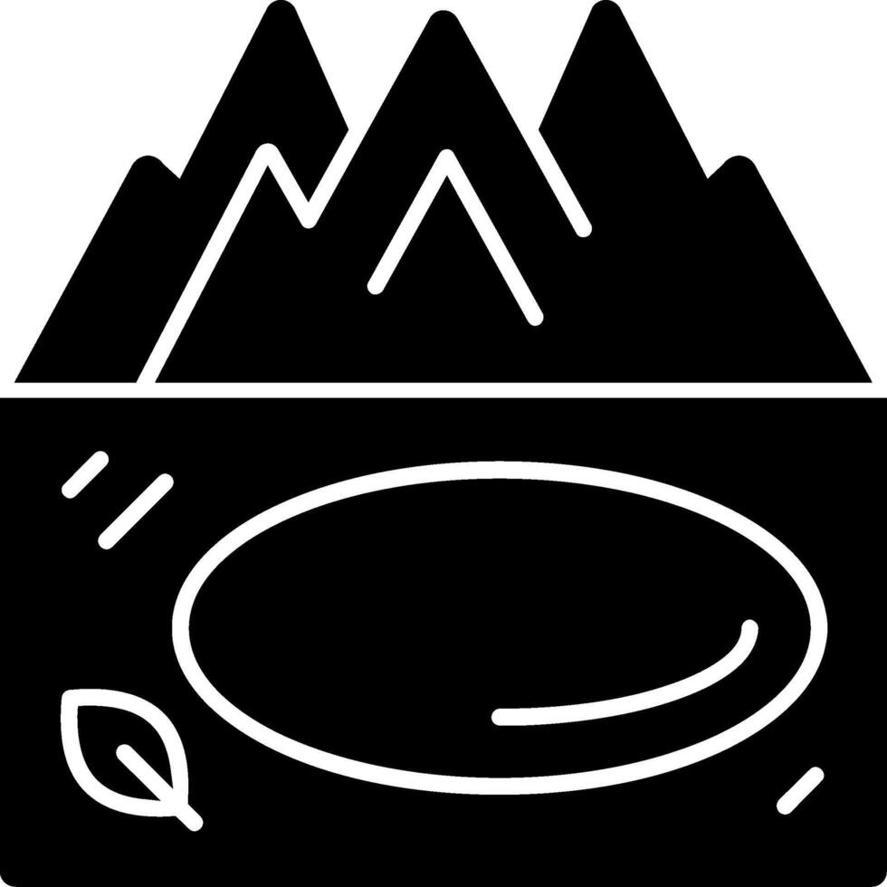 Lake Glyph Icon vector
