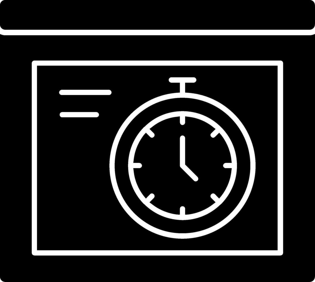 Stopwatch Glyph Icon vector