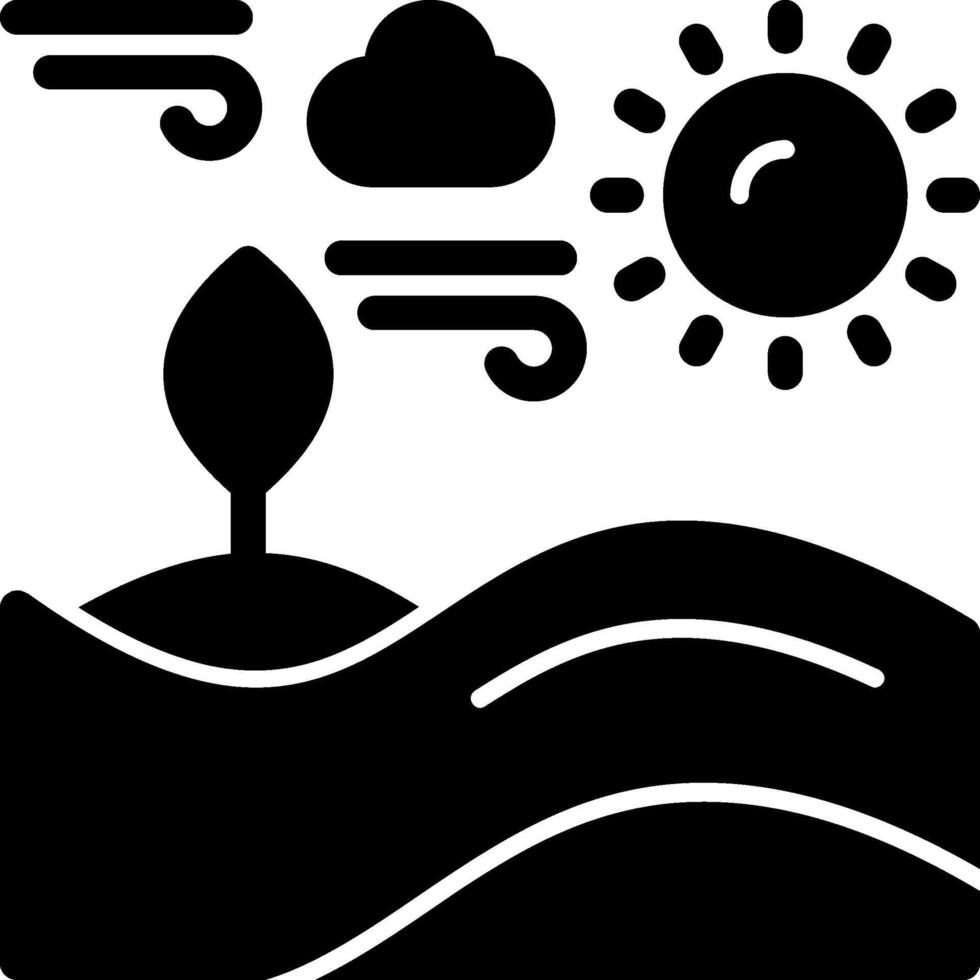 Desert Glyph Icon vector