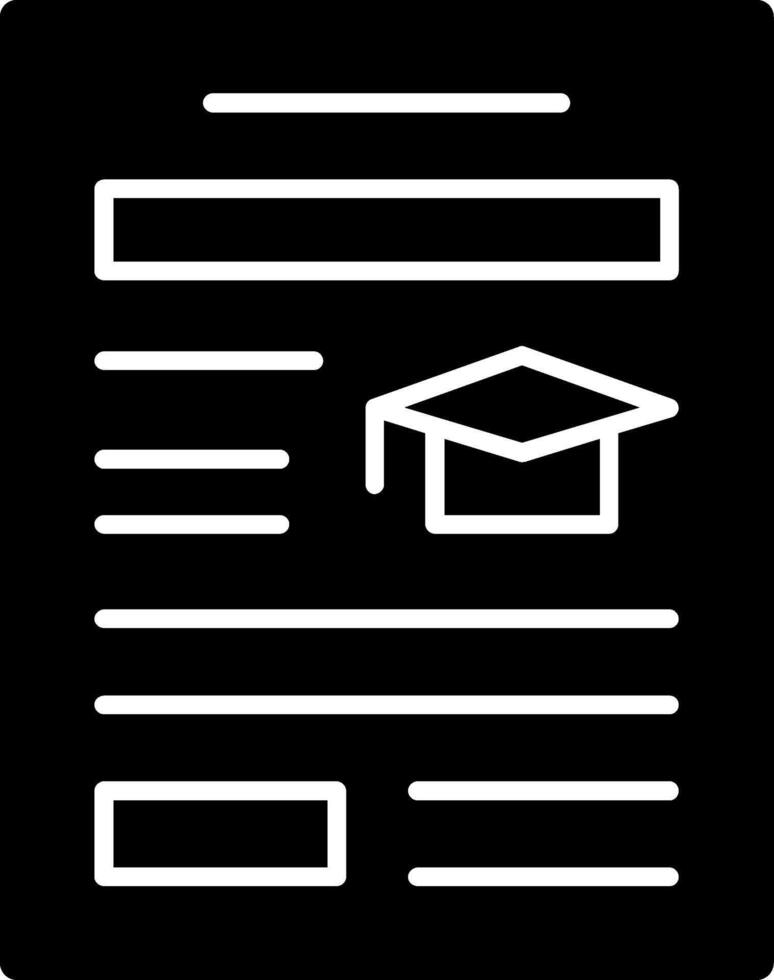 Qualifications Glyph Icon vector